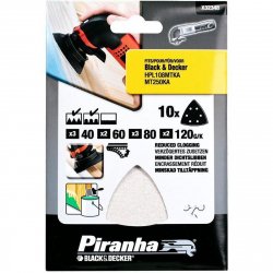 Piranha 10-delige schuurbladenset K40,60,80 &120 X32348