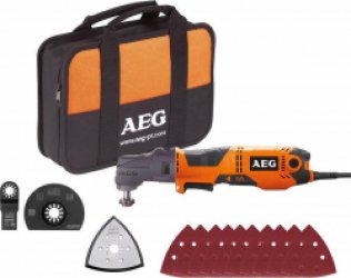 AEG OMNI 300 Multitool – 12V/230V – Incl. accessoires en tas