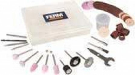 FERM - CTA1008 - 40-delige - Combitoolset - 3.2mm - Universeel - Accessoire set - Voor - Roterende - Multitools - Accessoire set - Roterende - Multitools - Past op - Combitool - met - spantang - 1/8