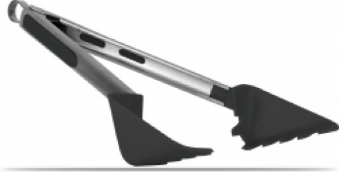 Barracuda Kitchen 5in1 Multitool - Zwart. Pasta & Salade tang, Mini vergiet, Opscheplepel en Schraper