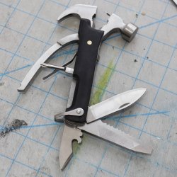 Kikkerland Multitool - 10-In-1 - Zwart - Roestvrij staal