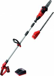 Einhell Accu Tuin-Multitool GE-HC 18 Li T Kit - Power X-Change - 18 V/3.0 Ah/Li-Ion - Zwaardlengte kettingzaag: 200 mm - Bladlengte heggenschaar: 450 mm - Tandafstand: 16 mm - Incl. 1x 3.0 Ah accu en lader