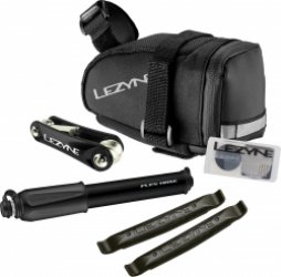 Lezyne M-Caddy Sport Kit - Sport Drive HP handpomp, RAP 6 multitool, Bandenreparatie Smart Kit en Matrix Levers Bandenlichters - 130x60x80 mm - 0.6 Liter - Zwart