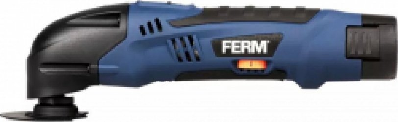 FERM - OTM1006 - Multitool - Oscillerend - 12V - Li-Ion - 1.5Ah - 6 snelheden - 5000-18000/min - Accu - Lader - Semi-cirkelzaagblad - Inval-zaagblad - RVS-schraper - Schuurvoetplaat - 3x schuurpapier - Opbergkoffer - Multifunctioneel gereedschap