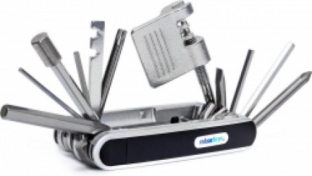 Relaxdays vouwgereedschap fiets, zakgereedschap, multitool, pocket tool fiets