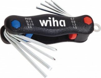 Wiha Multitool Mini PocketStar sleufkop, Phillips, binnenzeskant 8-deli in blister - 27936