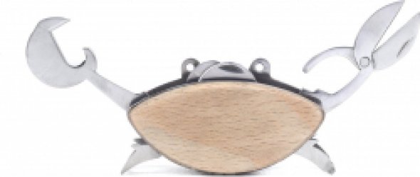 Multitool Krab – RVS Hout Zakmes Tang Klusmes Gereedschap Cadeau Klussen Viscadeau