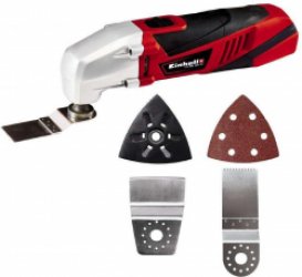Einhell Multitool TC-MG 220/1 E (220 W - elektronische toerentalregeling - softgrip - magnetische 4-pins gereedschapshouder - incl. stofafzuigadapter - driehoekige schuurplaat - 1x schuurpapier)