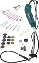 VONROC Multitool – Roterend – 160W – Incl. 40 accessoires, 2 opzetstukken, flexibele as en opbergtas