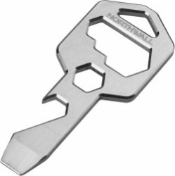 Northwall Multitool Sleutelhanger - 10-in-1 Flesopener, schroevendraaier, etc. - Sleutel Organizer Add-on - Stainless Steel
