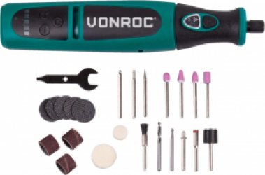VONROC Accu Multitool – Roterend – 8V – Incl. 24 accessoires, oplader & opbergtas