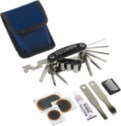 Fiets reparatie/gereedschap setje 8-delig - Fietsgereedschap - Multifunctioneel bandenplek setje in tasje