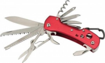 RVS zakmes rood 12 functies - Multitool 12 functies - Voordelige zakmessen