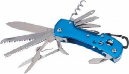 RVS zakmes blauw 12 functies - Multitool 12 functies - Voordelige zakmessen