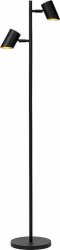 Atmooz - Vloerlamp Kisoro - Staande Lamp - Stalamp - Woonkamer - Zwarte Buitenkant - Gouden Binnenkant - Hoogte 144cm - Metaal