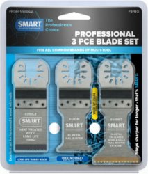 SMART Blades PRO Multitool Zaagbladen Set - Hout/Kunststof/Non-Ferrometaal - 3-Delig