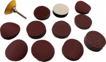 Set van 50 mm schuurblok (met 100 schuurschijfjes, korrel 80-2000)