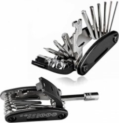 Decopatent® PRO Multitool Fiets gereedschap reparatieset - 12 delige - Pocket Tool - Racefiets - Mtb - Toerfiets - Ebike - Fietsen