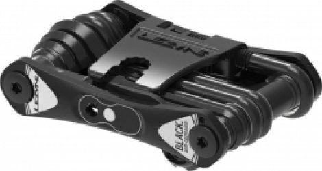 Lezyne Multi Tool Rap II 25 - Multitool voor fietsen - Lichtgewicht aluminium - Quick link houder, HEX, TORX, PHILLIPS, FLATHEAD, kettingbreker, 8/10MM sleutel, 4 spaaksleutels, schijfremwig, rotoruitrij gereedschap, Co2-dispenser - Zwart