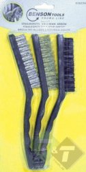 Staalborstel, 3 delig, Maxi, lengte van +- 20cm, Benson
