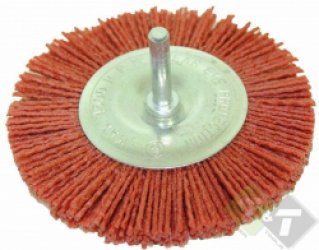 Nylon borstelkom 100mm boormachine, 6.4mm as