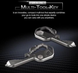 Multitool Sleutelhanger RVS 24+ Functies