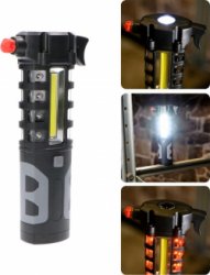Proventa 3-in-1 multitool voor in de auto - Veiligheidshamer + gordelsnijder + looplamp