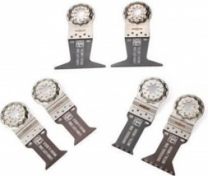 Fein 35222967010 Best of E-cut 6-delige multitool zaagbladen set - Wood & Metal - starlock