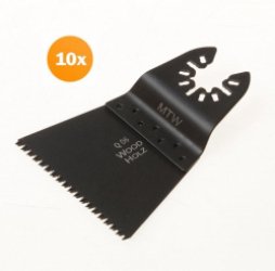 Zaagblad Precision Japanse vertanding HCS 42x70mm voor hout, type Q06, met universele aansluiting, set van 10 stuks