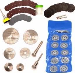 Multitool – Multitool accessoireset 63 delig – Diamant snijschijven – Doorslijpschijfset – Snijschijven set – Diamant slijpschijf ø3,00 mm – Mini cirkelzaagblad – Cirkelzaagblad – ø 16 mm – ø 20 mm – ø 22 mm – ø 25 mm – ø 30 mm –