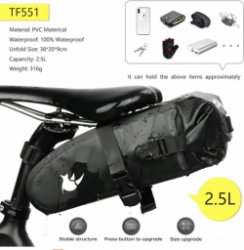 Zadeltas Racefiets - Zadeltas Mountainbike - Grote Fietstas Zadel