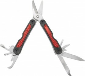 Basetech BT-2299042 Multitool Aantal functies: 10 Zilver, Zwart, Blauw