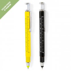 Kikkerland 7-in-1 Gadget Pen - Bevat 7 functionaliteiten - Handig voor onderweg