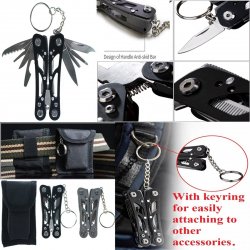 E&CT Trading -  RVS- Multifunctionele Outdoor - Overleven Reparatie - Mini Klem Kabel - Stripper Vouw Draad Cutter - Multi Tool - Multifunctionele - Cadeau Kerstmis