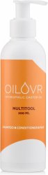 OILOVR hydrophilic castor oil shampoo, sulfaatvrij, hydrofiel olieshampoo voor: droog, stug, kwetsbaar, pluizig, anti pluis, frizz, krullen, krullend haar, klitten, chemisch behandeld, gebroken haar, geverfd haar, is ook conditioner, wax en haarolie.