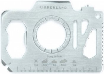 Kikkerland Camera Multitool - Met 13 functionaliteiten - Camera design - Roestvrijstaal