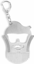 Kikkerland Beard comb tool - Pas / Creditcard tool - Baardkam - Met 6 funtionaliteiten - Cadeau voor hem