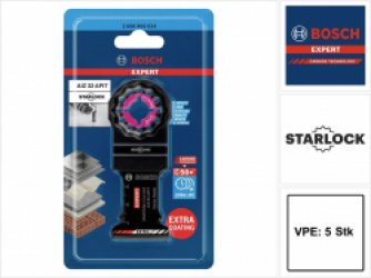 Bosch 2608900025 EXPERT Starlock CoatedCarbide Invalzaagblad AIZ 32 APIT Carbide - Multi Materiaal - Curved-Tec - 32x40mm (5st)