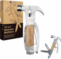 Hammer Multitool, 10-delig multifunctioneel gereedschap met gravure, beste opa, van roestvrij staal, outdoor zakgereedschap, vaderdagcadeau