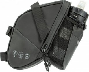 Lightyourbike ® REFLECT L - Zadeltas Racefiets & MTB - Waterdicht - Reflecterend - Zadeltas fiets met Bidonhouder