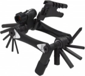 Lezyne Multi Tool Rap II 20 - Multitool voor fietsen - Lichtgewicht aluminium - Anti-corrosietechnologie - HEX, TORX, PHILLIPS, Kettingbreker, 8/10MM Sleutel, 4 Spaaksleutel, Co2 Dispenser, Tubeless naald-/stekkerhouder - Zwart
