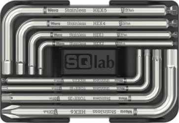 SQlab Multitool – Sleutelset - Inbussleutels - Fietsgereedschap – 8-delig - Zwart