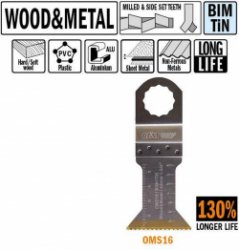 CMT - Multitoolzaagblad voor hout en metaal, 45mm - Multitool machine accessoires - Zagen - Hout - 1 Stuk(s)