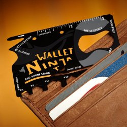 Ninja Wallet Multitool Creditcard - Bruikbaar voor 18 Verschillende Tools - Past in je Portemonnee - Multitool Kaart