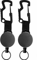Sleutel-riemclip, intrekbare sleutelhanger, sleutelrol, koord, ID-clip uittrekbaar, sleutelrol sleutelhanger, multitool karabijnhaak