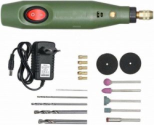 Graveerapparaat / Multitool 12V - 18000 rpm - incl. Accessoires + Adapter - Groen