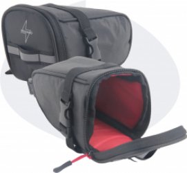 Voltano Luxe Zadeltas - Zwart - Universele Bevestiging - 100% Waterdicht - Extra Binnenvak - 1,5 Liter - Waterdicht Polyester