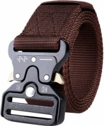 Tactical belt - Heupriem - Riem Heren - Bruin - 125 cm - Outdoor Sport - Klussen - Verstelbare riem - Broekriemen - Riemen Heren