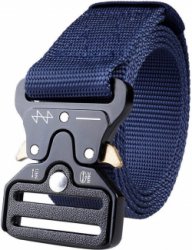Tactical belt - Heupriem - Riem Heren - Blauw - 125 cm - Outdoor Sport - Klussen - Verstelbare riem - Broekriemen – Riemen Heren