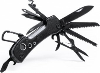 Zakmes - Zakmessen - Multitool - Survival - RVS - Aluminium - 13 functies - zwart